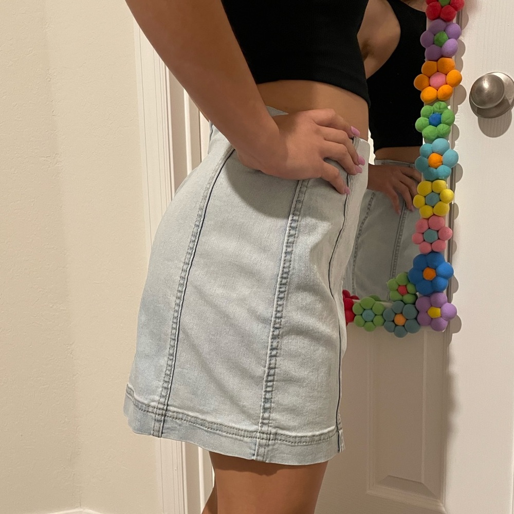 light wash color denim